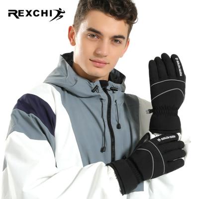 China Men's Outdoor Sports Finger Ski Mittens Man Warm Glove REXCHI SK21 Winter Anti-skid Snowboarding Full Heated Ski Gloves for sale