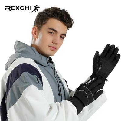 China Mens REXCHI SK21 Winter Cold Weather Snowboarding Snowmobile Customized Grip Gloves Warmest Ski Gloves Leather for sale