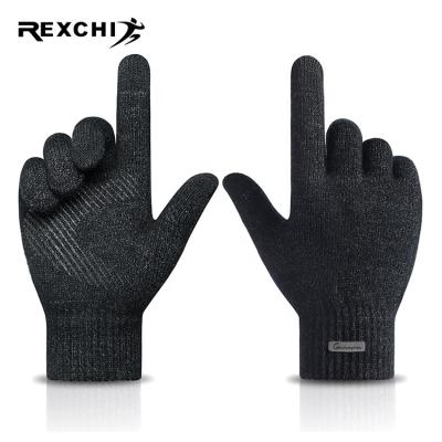 China REXCHI DZ118 Simple New Arrival Korean Men's Knit Winter Promotion Screen Touch Training Warm Cheap Recycling Gloves for sale