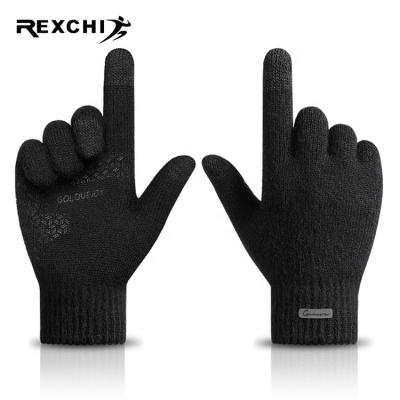 China REXCHI DZ120 Simple New Arrival Korean Men's Knit Winter Promotion Screen Touch Gloves Warm Recycling Cheap Wool for sale