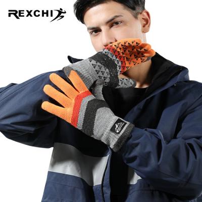 China REXCHI DZ121 Simple New Arrival Korean Men's Knit Winter Promotion Cheap Fashion Gel Warm Recycling Gloves for sale