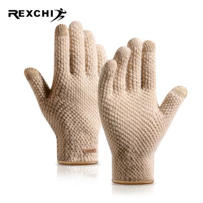 China REXCHI DZ135 Simple New Arrival Korean Men's Knit Winter Warm Recycling Cheap Promotion Fashion Woolen Custom Gloves for sale