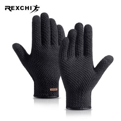 China REXCHI DZ135 simple new arrival korean men's knit winter promotion fashion wool warm winter cycling cheap glove for sale