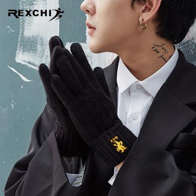 China REXCHI DZ94 Simple New Arrival Korean Men's Knit Warm Recycling Cheap Fashion Ski Gloves Winter Promotion for sale