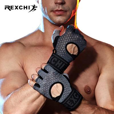 China REXCHI XG29 Weightlifting Gloves Anti Slip Wrist Wrap Sports Fitness Glove Unisex Breathable Training Gym Weightlifting Gloves for sale