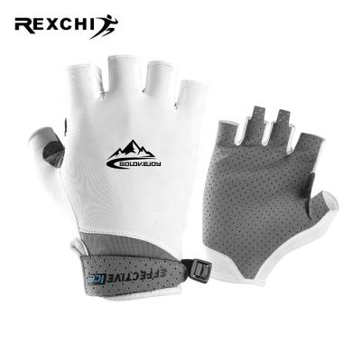 China REXCHI XG22 Mens Summer Sun Protection Gloves Half Fingers Cycling Gloves Outdoor Sports Fishing Breathable Custom Golf Gloves for sale