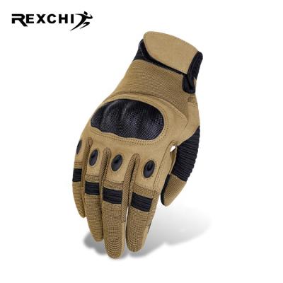 China Outdoor Sports Full Finger REXCHI XT12 Knuckle Retraining Shooting Tactical Military Gloves Motorcycle Touch Screen Full Finger Army Hard Finger for sale