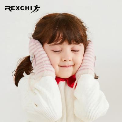 China Wholesale Colorful Warm Soft Yarn Knitted Cute Acrylic Gloves And Mittens REXCHI Winter Kid Mittens Solid Color DR48 for sale