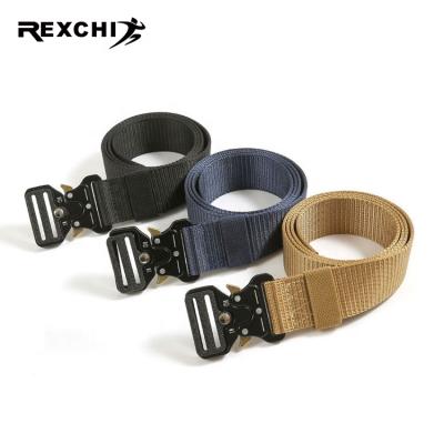 China REXCHI PD03 High Strength Adjustable Safety Rescue Military Heavy Duty Belt for Outdoor Sports and Hunting Military Tactical Belt for sale