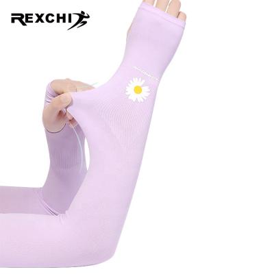 China REXCHI HB18 Breathable Wholesale Ice Silk Sunblock Cooling Arm Sleeves Riding Summer To Protect Arm Welding Sleeve for sale