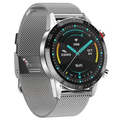 China MP3 Playback Round Screen Metal Strap IP68 Waterproof Smart Watch for sale