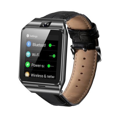 China 3G China Manufacturer Leather Band 3G Android Smart Watch with SIM WiFi GPS for sale