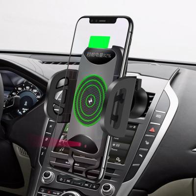 China Universal Cell Phone Sensor Smart Control 10W Radio Car Charger Mount Infrared Infrared Sensing Qi Wireless Fast Charger For Phone for sale