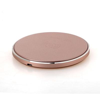 China Mobile Phone Leather Cover Fast Qi Wireless Charger For All Mobile Phone for sale