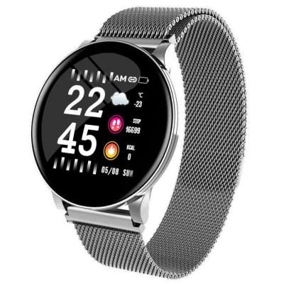 China Round Sports Health Touch Screen New Arrivals Stainless Steel Waterproof Smart Watch for iPhones and Android for sale