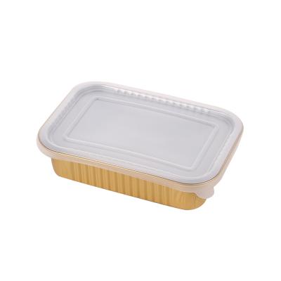 China Recyclable New Design Quick Takeout Food Boxes With High Quality Eco Friendly Container In Stock Low MOQ Aluminum Foil Container With Lid for sale