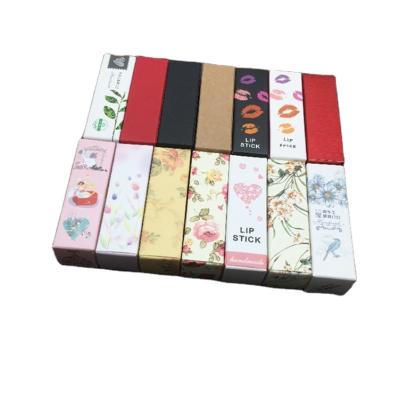 China New Arrival Recycled Materials Folding Eco Friendly Lipstick Box In Low MOQ Custom Colorful Lipstick Box Stock Valentine's Day Gift for sale