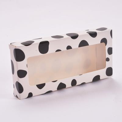 China Recycled Materials Hot Sale Folding Eyelash Box Packaging With High Quality In Stock Low MOQ Wholesale Eyelash Package Box With Window for sale