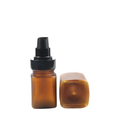 China Square 40ml 80ml Travel Spray Plastic Containers Pump Bottle Amber Cosmetic Airless Lotion Bottle Eco-friendly Serum Cream Liquid for sale