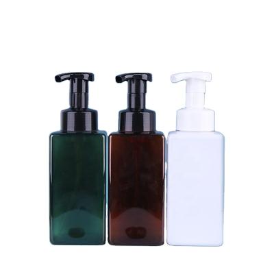 China Household Products Wholesale Factory Price White Plastic Bottle 250ml 500ml Square Foam Pump Bottle for sale