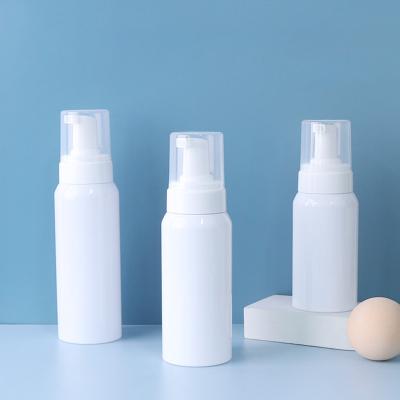 China White Plastic Cosmetic Bottle Empty Cosmetic Foam Detergent Foam Dispenser Facial Foam Pump Bottle for sale