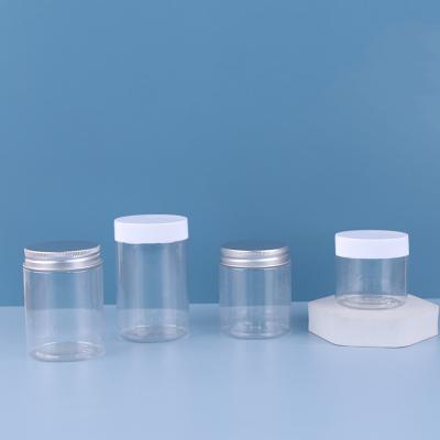 China Wholesale Clear Cosmetic Packaging 30ml 40ml 50ml 60ml 80ml PET Plastic Cream Jar With Plastic Aluminum Lid for sale