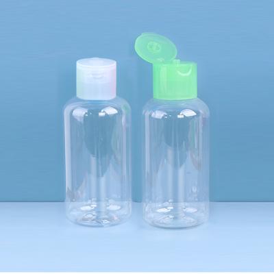 China Makeup 100ml Clear Facial Cleansing Solvent Cosmetic Refillable Water PET Plastic Bottle With Screw Cap for sale