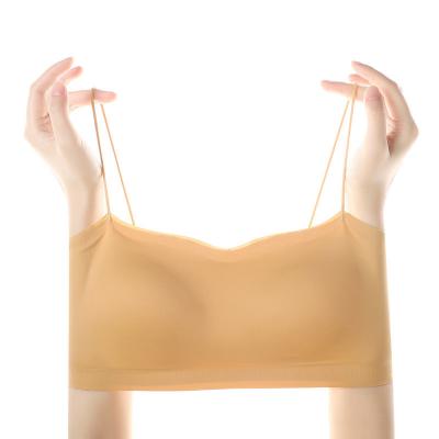 China Hot Style Women's Seamless Underwear Breathable Tube Tops Thin Straps No Steel Ring Beautiful Back Bra Seamless Underwear for sale