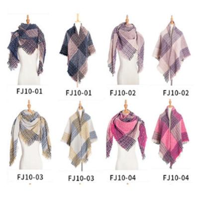 China 2019 Polyester Hot Sale Wholesale Fashion Square Plaid Scarf for sale