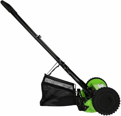 China 5 Blade Anti-Skid Hand Push Lawn Mower Yard Reel Mower Lawn Mower Grass Catcher for sale