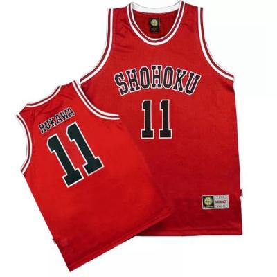 China Breathable Kaede Rukawa 11 Jersey Shohoku School Basketball Team Jersey 4 Color Let You Choose for sale