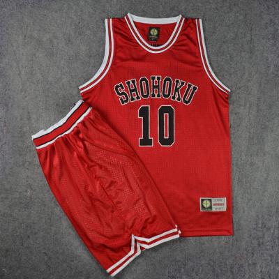 China Breathable Cosplay Costume Shohoku School Basketball Team Sakuragi Tank Top With Shorts for sale