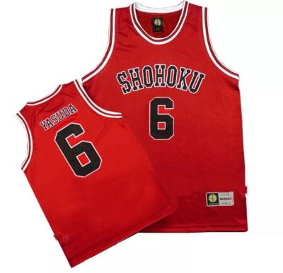 China Breathable Shohoku Educate Team Jersey Suit Sakuragi Hanamichi Rukawa Tank Top 1-15 Basketball Cosplay Full Shirt Sports Wear Uniform for sale