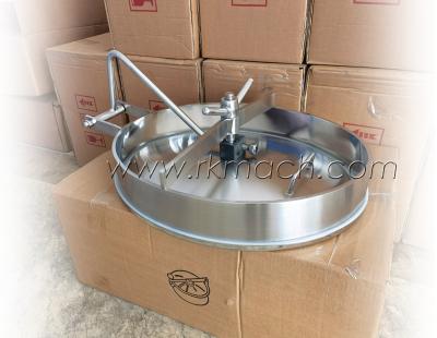 China Factory 530 x 430 inward opening oval manhole cover to brew elliptical manway door for sale