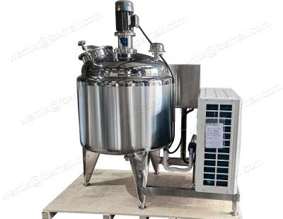 China food & Beverage Plant 500Liter Milk Cooling Tank Milk Chiller for sale