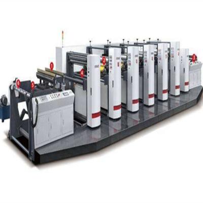 China Package Printing Paper Cup Flexo Printing Machine 4 Color Flexible Flexo Printing Machine for sale