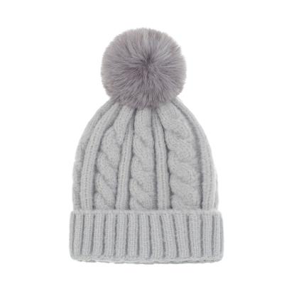 China breathable & Custom Waterproof Pom Pom Knitted Beanie Hat Winter Hat for sale