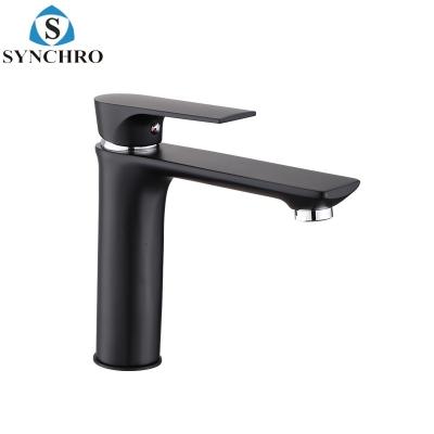 China SKL-66112B Modern Original Design Bathroom Brass Matte Black Basin Faucet for sale