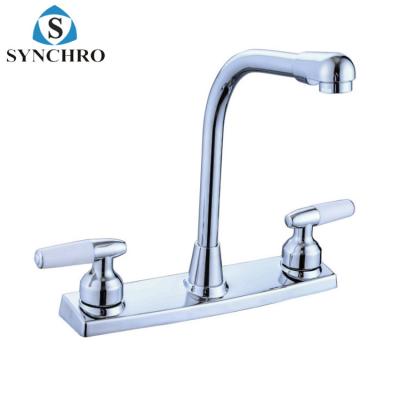 China SKL-90082A Contemporary Hot Selling South America Double Handle Water Kitchen Faucet For Bathroom Kitchen for sale