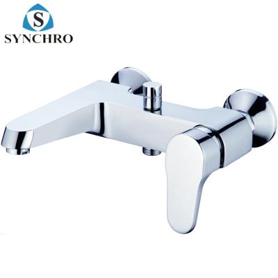 China Without Slide Bar High Quality Chrome Rain Shower Wall Mounted Bathtub Faucet SKL-33610 for sale