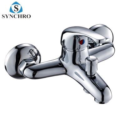 China Without Slide Bar Bathroom Tub Hot And Cold Chrome Shower Brass Tub Faucet SKL-1150 for sale