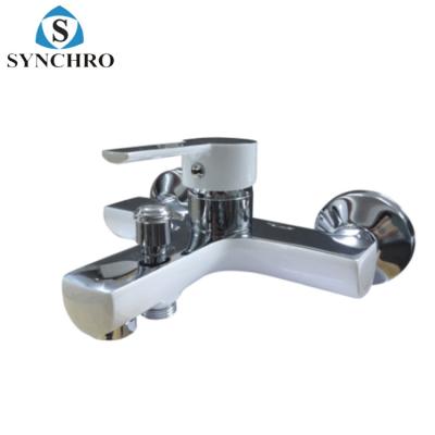 China Without Sliding Bar SKL-0980 High Quality And Low Price Brass Stem Wall Mount Bathroom Shower Bathtub Faucet Mixer Tap for sale