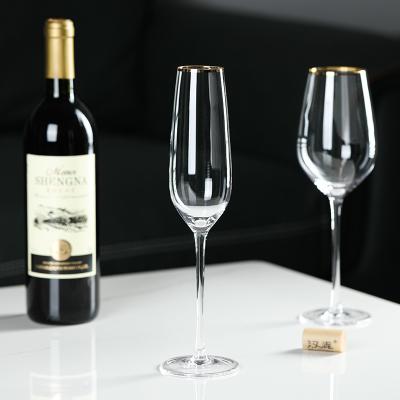 China Phnom Penh light luxury creative crystal goblet modern popular European style simplicity champagne glass for sale