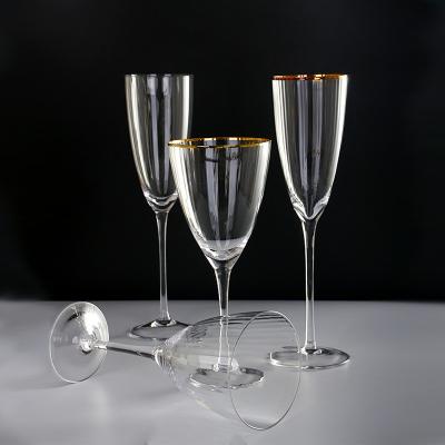 China Modern Simplicity Manufacturer Wedding Decoration Wholesale Champagne Flute Goblet Crystal Glass Champagne Cup for sale