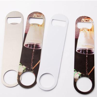 China Yinsa MQ003 Diy Stocked Heat Transfer Printing Blank Metal Beer Bar Wine Sublimation Empty Bottle Opener for sale