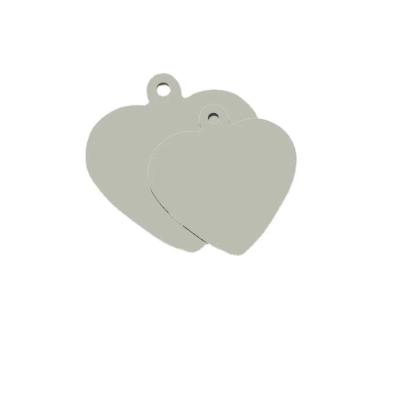 China Yinsa GP001 Sublimation Dog Tag Blank Metal 5.3cm Metal Heart Shape Pet ID Tag Stocked Custom Dog Tags for sale