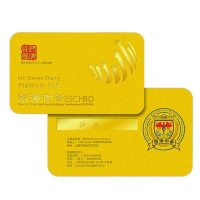 China Yinsa MPL01 Aluminum Metal Custom Printed Double Side Printing Sublimation Yellow Blank Anodized Aluminum Metal Business Cards for sale