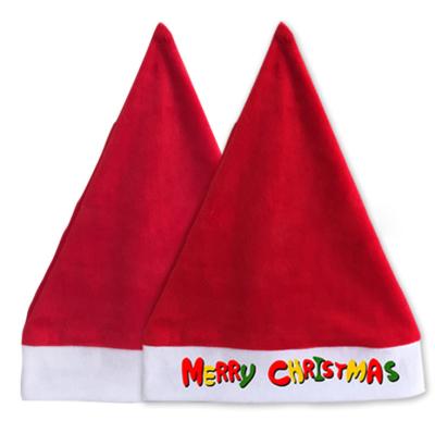 China Yinsa SDM002 Polyester Red Sublimation Christmas Top Rate Cheap Short Plush Christmas Hat Santa Reindeer Snowman Hat for sale