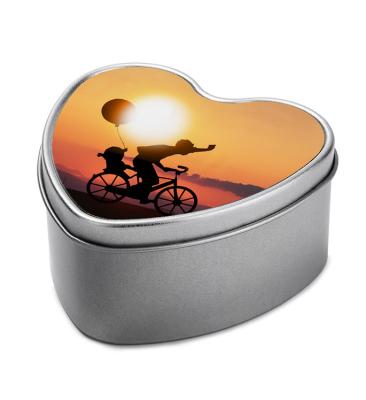 China Gift & Craft Yinsa TGH03 Fashion Heart Shape Candy Boxes Iron Metal Tin Iron Box Wedding Candy Case Favor Gift Box Sublimation for sale