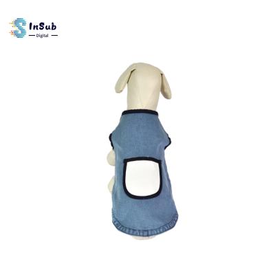 China Yinsa PT003 Viable Small Pet Clothes Sublimation Dog Coats Rectangle Shape Sublimation Cowboy Pet Vest Pet Clothes And Accessories for sale